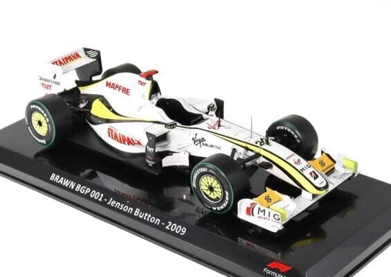 BRAWN GP 01 - Jenson Button - 2009 World Champion HACHETTE 1:24 FOR034 hinta ja tiedot | Pienoismallit | hobbyhall.fi