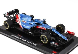 ALPINE A521 - Fernando Alonso - 2021 HACHETTE 1:24 FOR035 hinta ja tiedot | Pienoismallit | hobbyhall.fi