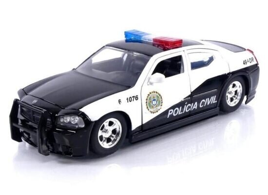 Dodge Charger Police 2006 *Fast & Furious * Black/White 33665 JADA 1:24 hinta ja tiedot | Pienoismallit | hobbyhall.fi