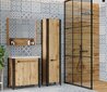 Kylpyhuonekaappi pesualtaalla Queen QN-65, ruskea hinta ja tiedot | Kylpyhuonekaapit | hobbyhall.fi