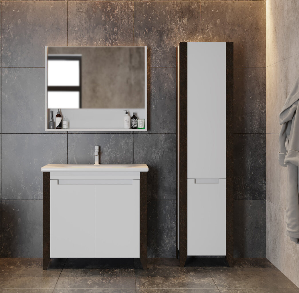 Kylpyhuonekaappi pesualtaalla Queen QN-90, valkoinen hinta ja tiedot | Kylpyhuonekaapit | hobbyhall.fi