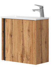 Kylpyhuonekaappi pesualtaalla Leo-50, ruskea hinta ja tiedot | Kylpyhuonekaapit | hobbyhall.fi