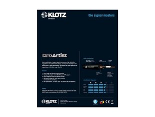 Klotz, 2 x Jack Mono 6.3 mm, 3m hinta ja tiedot | Kaapelit ja adapterit | hobbyhall.fi