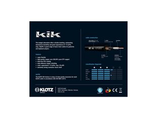 Klotz, 2 x Jack Mono 6.3 mm, 3m hinta ja tiedot | Kaapelit ja adapterit | hobbyhall.fi