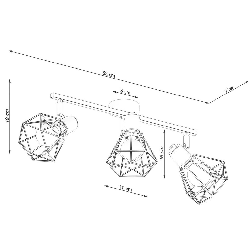 Sollux kattovalaisin Artemis 3 hinta ja tiedot | Kattovalaisimet | hobbyhall.fi