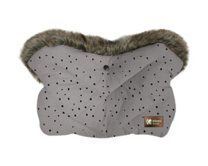 KikkaBoo Luxury Fur vaunukäsineet, Dots Grey väriset hinta ja tiedot | Vaunujen tarvikkeet | hobbyhall.fi