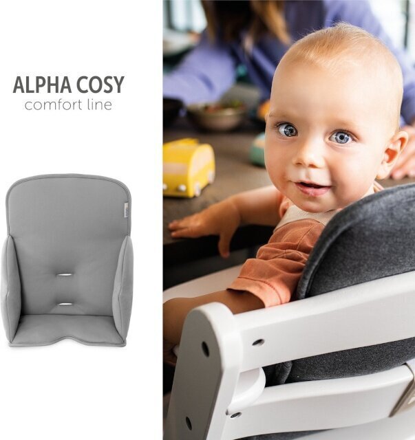 Syöttötuolin pehmuste Hauck Alpha Cosy Comfort, Stretch Grey hinta ja tiedot | Syöttötuolit | hobbyhall.fi