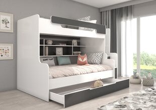 Adrk Furniture Harell, Lasten sänky, valkoisen ja harmaan värinen hinta ja tiedot | Lastensängyt | hobbyhall.fi