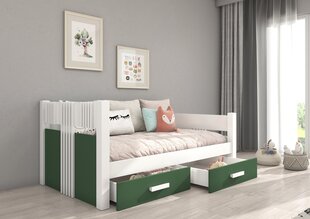 Adrk Furniture Bibi, Lastensänky, valkoinen/vihreä hinta ja tiedot | Lastensängyt | hobbyhall.fi