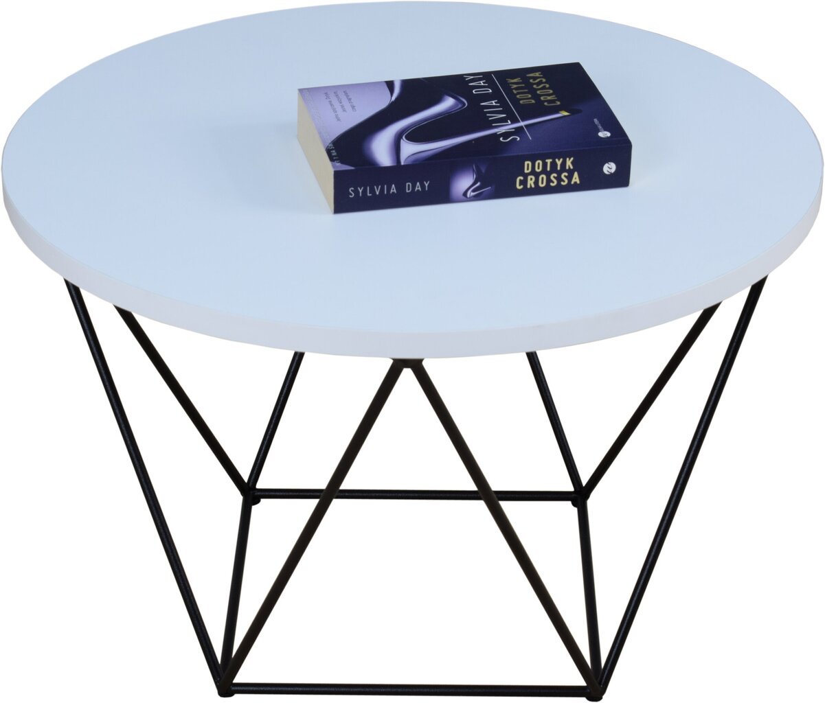 Sohvapöytä Liam, 55x55cm, valkoinen/musta hinta ja tiedot | Sohvapöydät | hobbyhall.fi