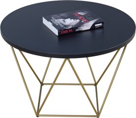 Sohvapöytä Liam, 55x55cm, musta/kulta hinta ja tiedot | Sohvapöydät | hobbyhall.fi