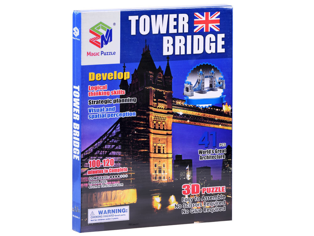 3D-palapeli Tower Bridge, 41 osaa hinta ja tiedot | Palapelit | hobbyhall.fi