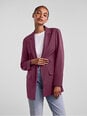 Naisten bleiseri PCBOSSY Oversize Fit 17114792 Grape Wine