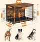 Koiran häkki kahdella ovella, Feandrea, 65 x 98 x 68 cm, ruskea - musta hinta ja tiedot | Kuljetushäkit ja kuljetuslaatikot | hobbyhall.fi