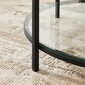 Sohvapöytä marmorikannella, VASAGLE, 80 x 45,5 cm, mustavalkoinen. hinta ja tiedot | Sohvapöydät | hobbyhall.fi