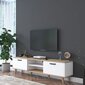 TV-teline, Asir, 180x49x35 cm, valkoinen/ruskea hinta ja tiedot | TV-tasot | hobbyhall.fi