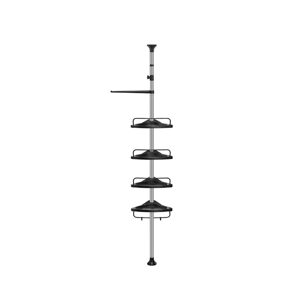 Suihkuhylly säädettävällä korkeudella, 95 - 300 cm, SONGMICS, ruostumatonta terästä. hinta ja tiedot | Kylpyhuoneen sisustus | hobbyhall.fi