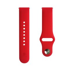 Evelatus Universal 22mm Silicone Loop Red kellohihna hinta ja tiedot | Älykellojen ja aktiivisuusrannekkeiden lisätarvikkeet | hobbyhall.fi