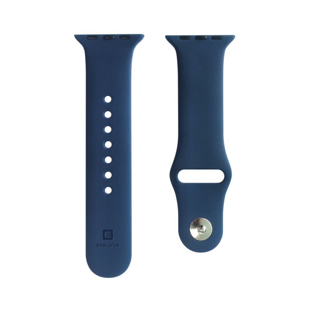 Evelatus Universal Apple Watch 42/44/45mm Silicone Loop Blue kellohihna hinta ja tiedot | Älykellojen ja aktiivisuusrannekkeiden lisätarvikkeet | hobbyhall.fi