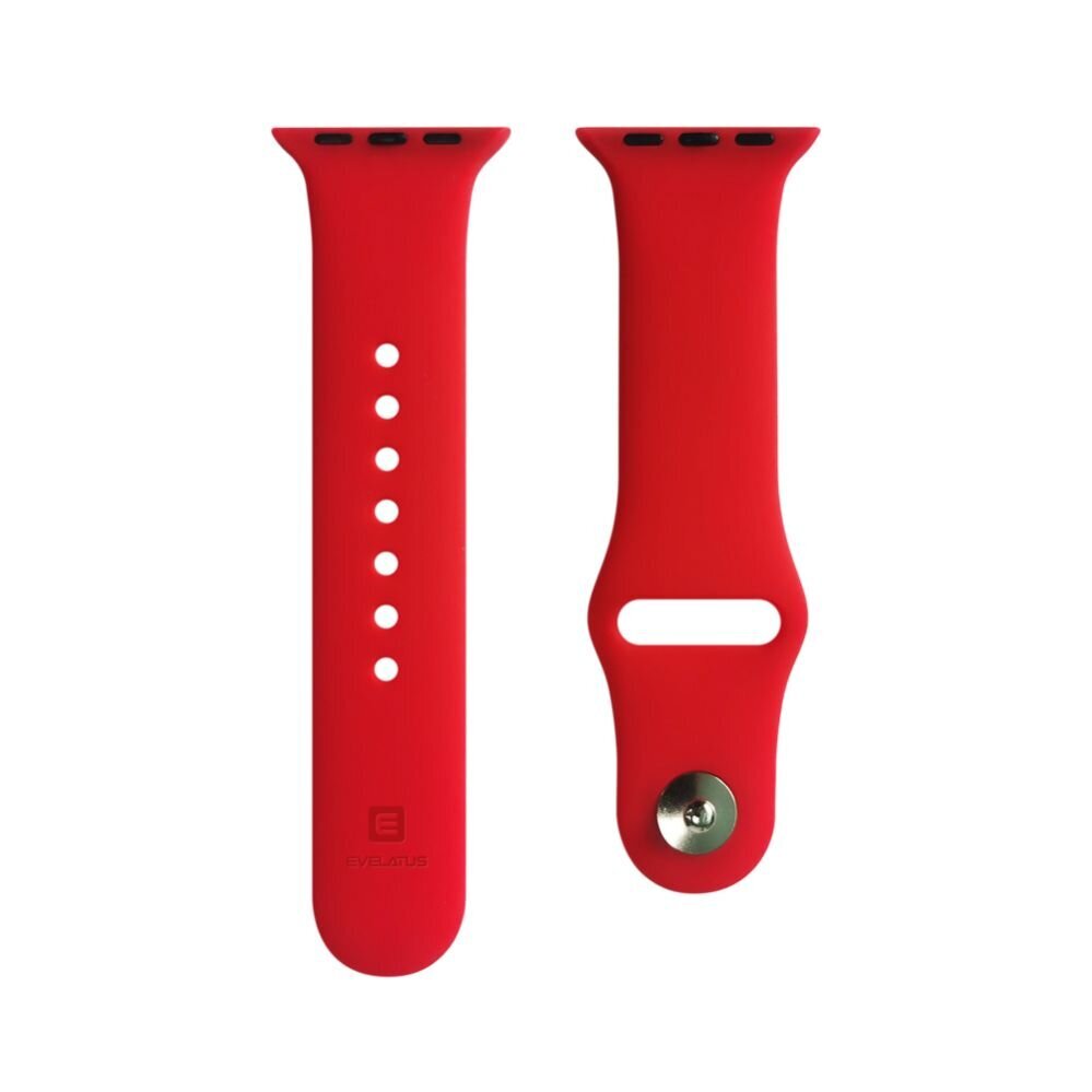 Evelatus Universal Apple Watch 38/40/41mm Silicone Loop Red kellohihna hinta ja tiedot | Älykellojen ja aktiivisuusrannekkeiden lisätarvikkeet | hobbyhall.fi