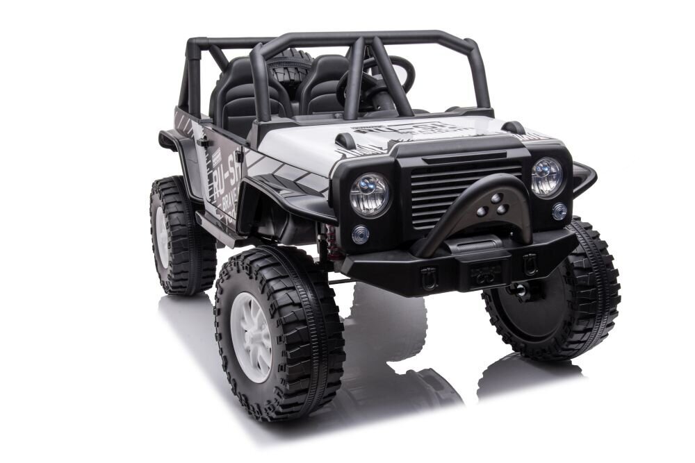 Kaksoissähköauto lapsille Jeep QY2188, valkoinen hinta ja tiedot | Lasten sähköautot | hobbyhall.fi