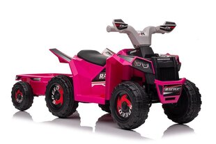 XMX630T Sähköinen mönkijä perävaunulla lapsille, vaaleanpunainen hinta ja tiedot | Lasten sähköautot | hobbyhall.fi