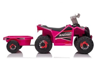 XMX630T Sähköinen mönkijä perävaunulla lapsille, vaaleanpunainen hinta ja tiedot | Lasten sähköautot | hobbyhall.fi