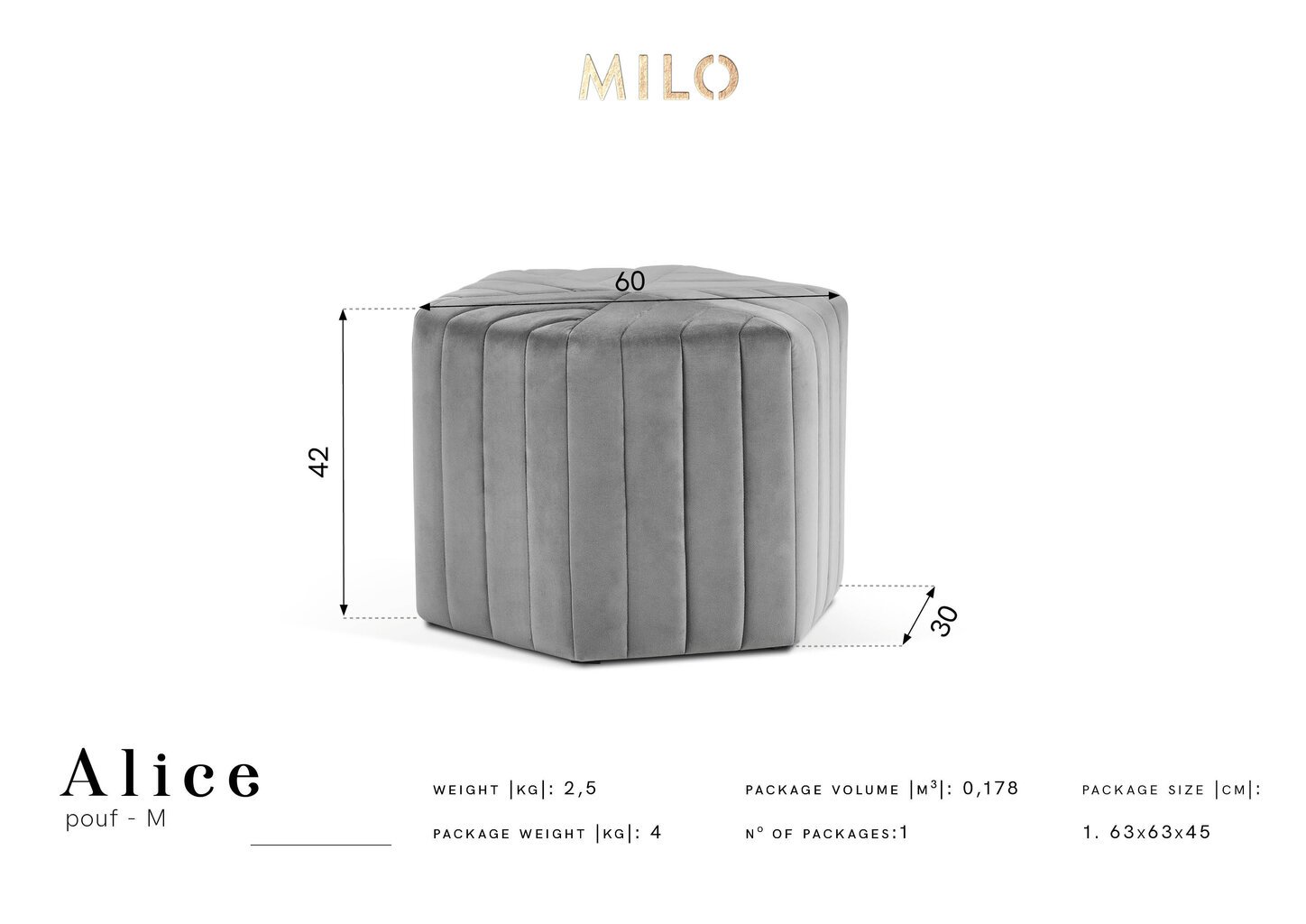 Rahi Milo Casa Alice M, keltainen hinta ja tiedot | Säkkituolit, rahit ja penkit | hobbyhall.fi