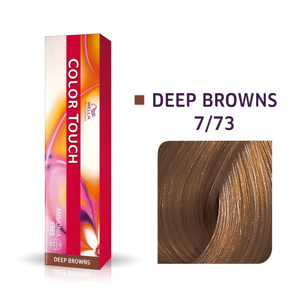 Hiusväri Wella Color Touch Deep Browns, 60 ml, 7/73/Medium Brunette Gold Blonde hinta ja tiedot | Hiusvärit | hobbyhall.fi