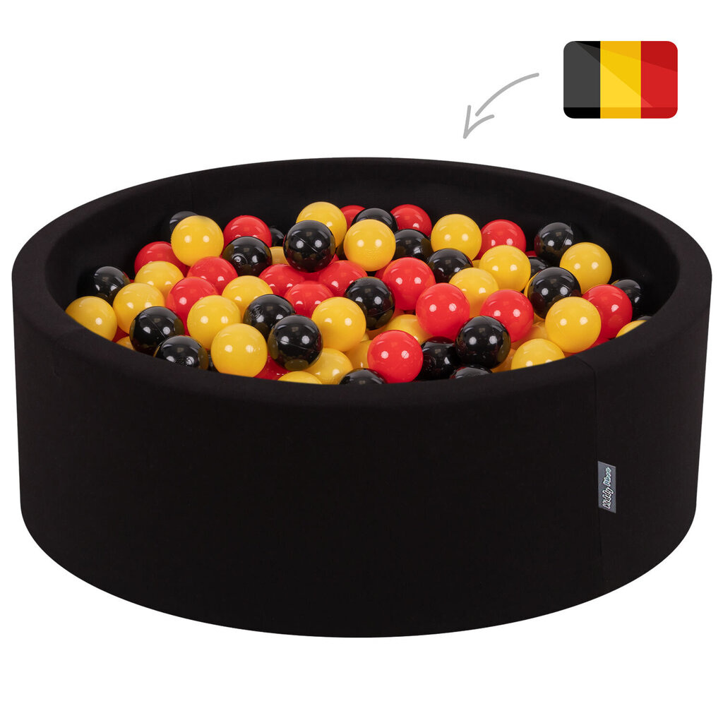 KiddyMoon pallomeri 90X30cm/300 palloa ∅ 7Cm Belgia: musta/keltainen/punainen hinta ja tiedot | Vauvan lelut | hobbyhall.fi