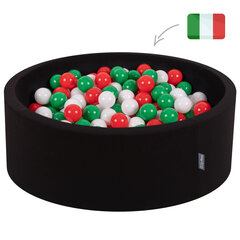 KiddyMoon pallomeri 90X30cm/300 palloa ∅ 7Cm Italia: vihreä/valkoinen/punainen hinta ja tiedot | Vauvan lelut | hobbyhall.fi