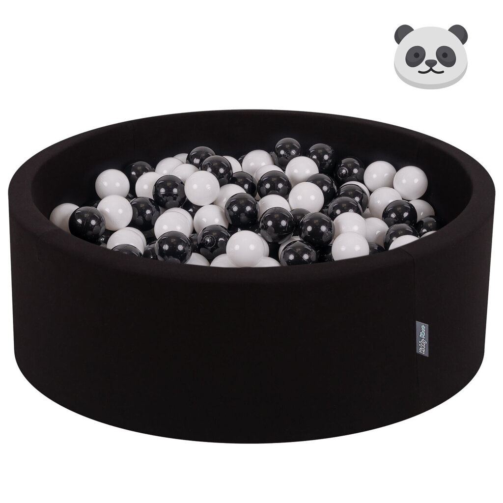 KiddyMoon pallomeri 90X30cm/300 palloa ∅ 7Cm Panda: musta/valkoinen hinta ja tiedot | Vauvan lelut | hobbyhall.fi