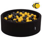 KiddyMoon pallomeri 90X30cm/200 palloa ∅ 7Cm Bee: musta/keltainen hinta ja tiedot | Vauvan lelut | hobbyhall.fi