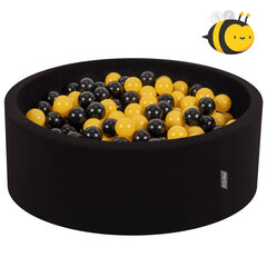 KiddyMoon pallomeri 90X30cm/300 palloa ∅ 7Cm Bee: musta/keltainen hinta ja tiedot | Vauvan lelut | hobbyhall.fi