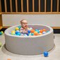 KiddyMoon pallomeri 90X30cm/300 tähteä 6Cm, vaaleanharmaa: valkoinen-harmaa-puuterinvaaleanpunainen hinta ja tiedot | Vauvan lelut | hobbyhall.fi