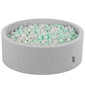 KiddyMoon pallomeri 90X30cm/300 tähteä 6Cm, vaaleanharmaa: Pearl Mint hinta ja tiedot | Vauvan lelut | hobbyhall.fi