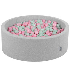 KiddyMoon pallomeri 90X30cm/300 tähteä 6Cm, vaaleanharmaa: Powder Pink Mint (vaaleanpunainen minttu) hinta ja tiedot | Vauvan lelut | hobbyhall.fi