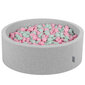 KiddyMoon pallomeri 90X30cm/300 tähteä 6Cm, vaaleanharmaa: Powder Pink Mint (vaaleanpunainen minttu) hinta ja tiedot | Vauvan lelut | hobbyhall.fi