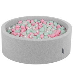 KiddyMoon pallomeri 90X30cm/300 tähteä 6Cm, vaaleanharmaa: Powder Pink Pearl Mint (Puuteri vaaleanpunainen Pearl Mint) hinta ja tiedot | Vauvan lelut | hobbyhall.fi