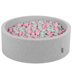 KiddyMoon pallomeri 90X30cm/600 tähteä 6Cm, vaaleanharmaa: Powder Pink Mint (vaaleanpunainen minttu) hinta ja tiedot | Vauvan lelut | hobbyhall.fi