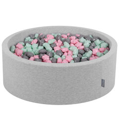 KiddyMoon pallomeri 90X30cm/600 tähteä 6Cm, vaaleanharmaa: Powder Pink Grey Grey Mint (vaaleanpunainen harmaa minttu) hinta ja tiedot | Vauvan lelut | hobbyhall.fi