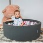KiddyMoon pallomeri 90X30cm/300 tähteä 6Cm, tummanharmaa: Pearl Mint hinta ja tiedot | Vauvan lelut | hobbyhall.fi