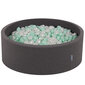 KiddyMoon pallomeri 90X30cm/300 tähteä 6Cm, tummanharmaa: Pearl Mint hinta ja tiedot | Vauvan lelut | hobbyhall.fi