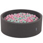 KiddyMoon pallomeri 90X30cm/300 tähteä 6Cm, tummanharmaa: Powder Pink Mint (Puuteri vaaleanpunainen minttu) hinta ja tiedot | Vauvan lelut | hobbyhall.fi