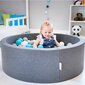 KiddyMoon pallomeri 90X30cm/600 tähteä 6Cm, tummanharmaa: Pearl Grey Läpinäkyvä Powder Pinkki hinta ja tiedot | Vauvan lelut | hobbyhall.fi