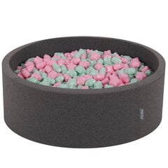 KiddyMoon pallomeri 90X30cm/600 tähteä 6Cm, tummanharmaa: Powder Pink Mint (Puuteri vaaleanpunainen minttu) hinta ja tiedot | Vauvan lelut | hobbyhall.fi