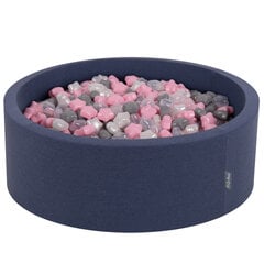 KiddyMoon pallomeri 90X30cm/300 tähteä 6Cm, tummansininen: Pearl-Grey-Transparent-Powder Pink (helmi-harmaa-läpinäkyvä-p hinta ja tiedot | Vauvan lelut | hobbyhall.fi