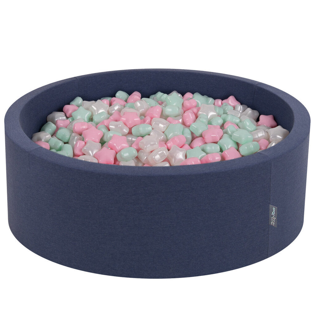 KiddyMoon pallomeri 90X30cm/300 tähteä 6Cm, tummansininen: Powder Pink Pearl Mint - Puuteri Vaaleanpunainen Pearl Minttu hinta ja tiedot | Vauvan lelut | hobbyhall.fi