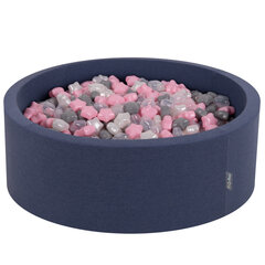 KiddyMoon pallomeri 90X30cm/600 tähteä 6Cm, tummansininen: Pearl-Grey-Transparent-Powder Pinkki hinta ja tiedot | Vauvan lelut | hobbyhall.fi