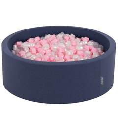 KiddyMoon pallomeri 90X30cm/600 tähteä 6Cm, tummansininen: Powder Pink Pearl läpinäkyvä helmiäinen hinta ja tiedot | Vauvan lelut | hobbyhall.fi